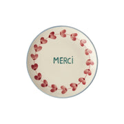 Assiette à Gâteau Coeurs Merci - Rice