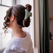 Pince à cheveux Vert d'eau Grand Format - Bachca