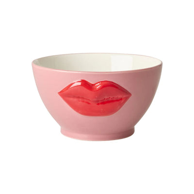 Grand bol Céramique lèvres rouges - RICE