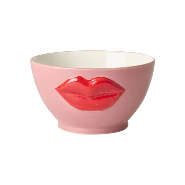 Grand bol Céramique lèvres rouges - RICE