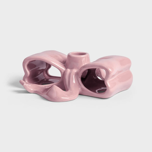 Bougeoir - noeud rose - Klevering