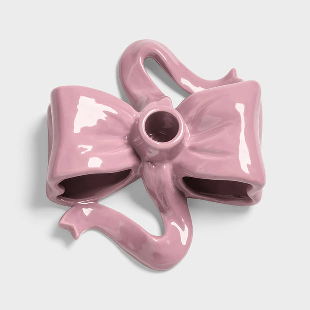 Bougeoir - noeud rose - Klevering