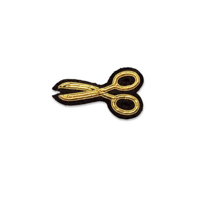 Broche brodée - Golden Ciseaux - Macon et Lesquoy