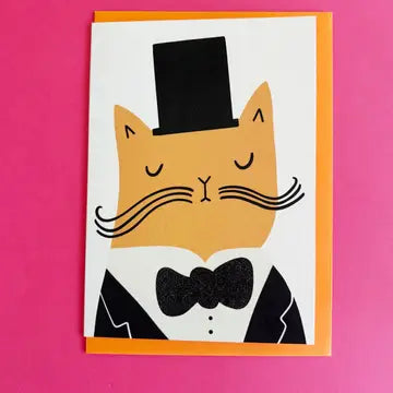 Carte de vœux Ginger Mister Kitty - Carte de vœux - Kitty Kenda Papergoods