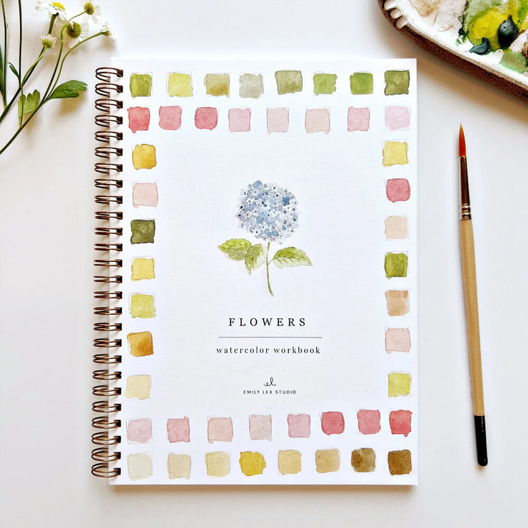 Cahier d'Aquarelles Flowers - Emily Lex Studio