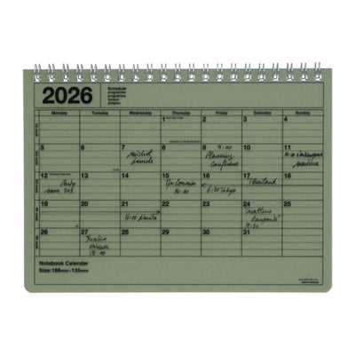 Calendrier Mensuel 2026 Khaki S - MARK'S