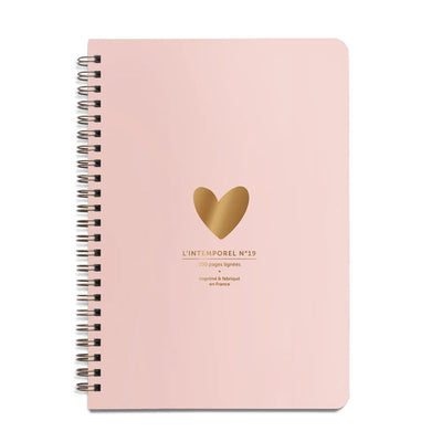 Cahier Intemporel N°19 Coeur Rose - Les Editions du Paon