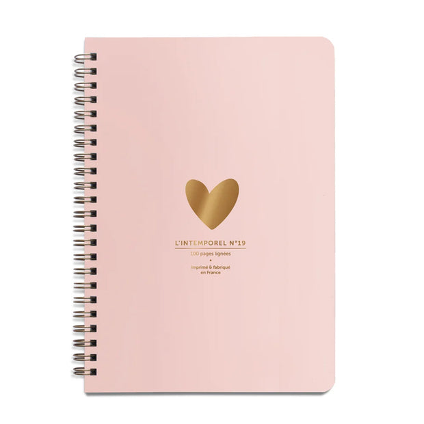 Cahier Intemporel N°19 Coeur Rose - Les Editions du Paon