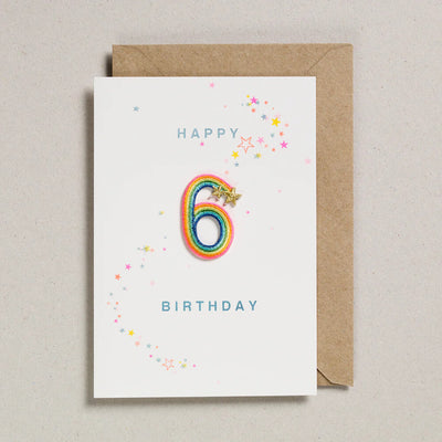 Carte d'anniversaire Patch 6 ans - Petra boase