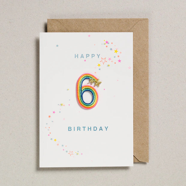 Carte d'anniversaire Patch 6 ans - Petra boase