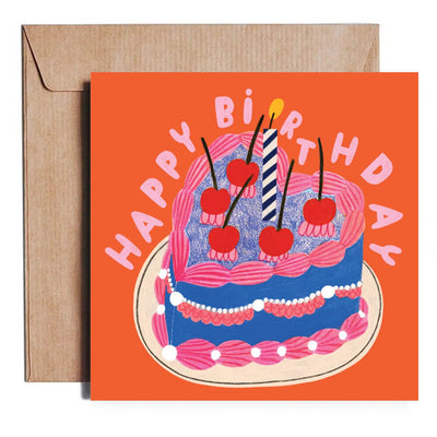 Carte GATEAU D'ANNIVERSAIRE - Daria Solak Illustrations