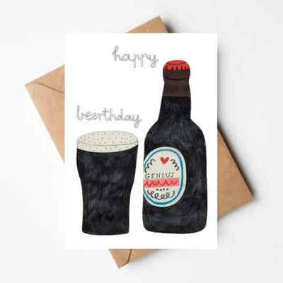 Carte JOYEUX ANNIVERSAIRE DE BIERE - Daria Solak Illustrations