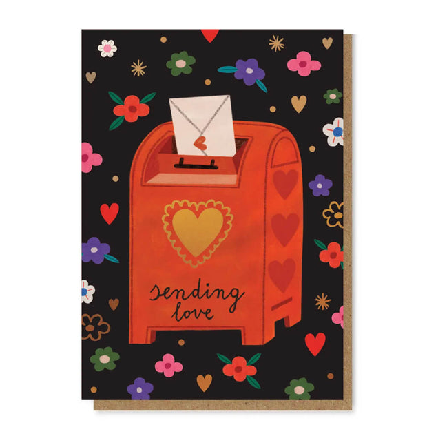 Carte DOREE SENDING LOVE - Daria Solak Illustrations