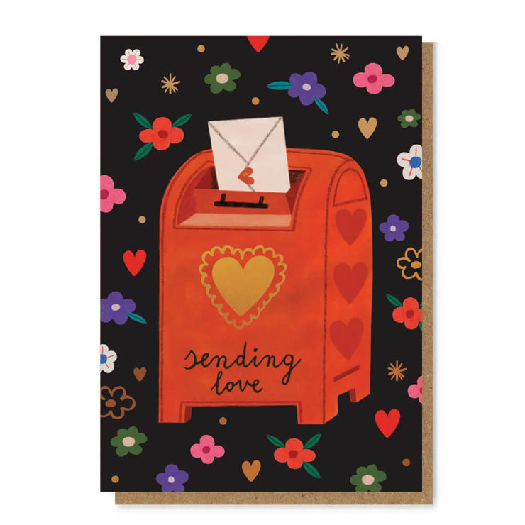 Carte DOREE SENDING LOVE - Daria Solak Illustrations