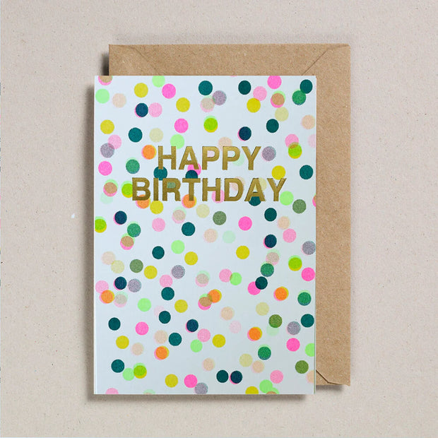 Carte Happy Birthday Confettis - Petra Boase