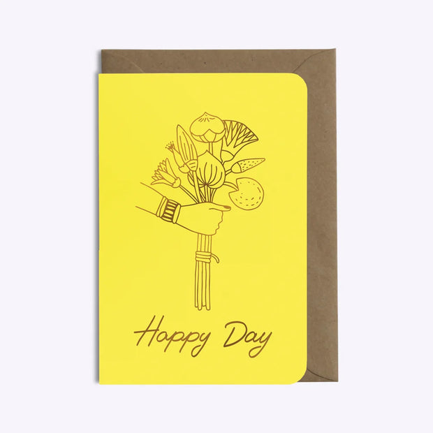 Carte Happy Day Fleurs Jaune - Les Editions du Paon