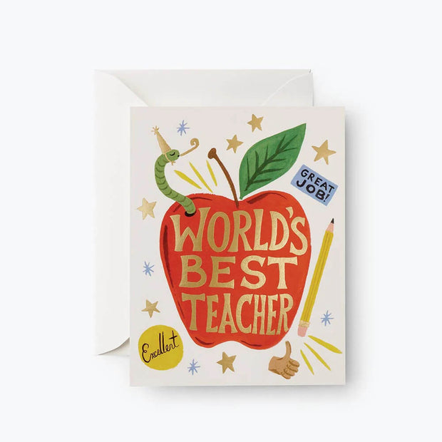 Carte World’s Best Teacher - Rifle Paper & Co