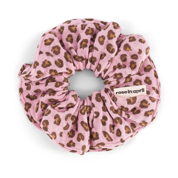 Chouchou leopard Candy Pink - Rose in April