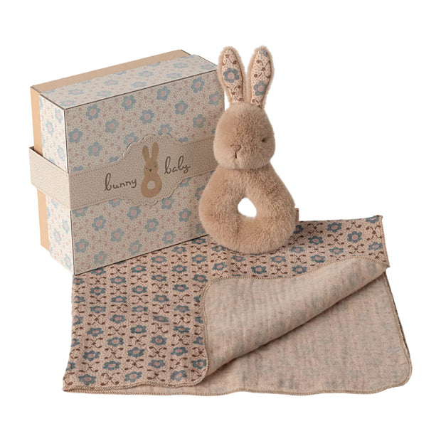 Coffret hochet lapin - crème pêche - Maileg