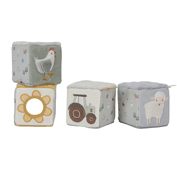 Lot de 4 cubes d'éveil Farm - Little Dutch