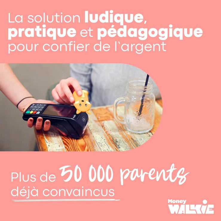 Porte-Monnaie Sans Contact - POP Rose - Money Walkie