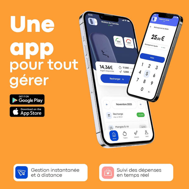Porte-Monnaie Sans Contact - POP Bleu Marine - Money Walkie