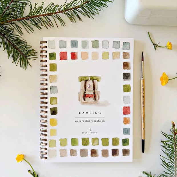 Cahier d'aquarelle Camping - Emily Lex Studio