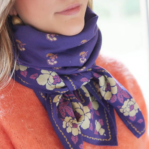 Foulard Nur Violine Indigo - Bonheur du jour