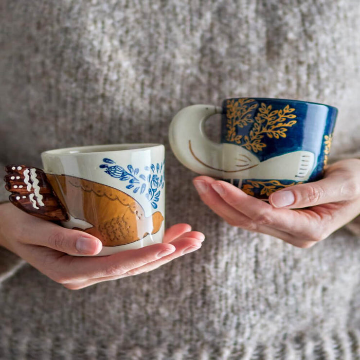 Hezha Tasse Nature Grès - Bloomingville