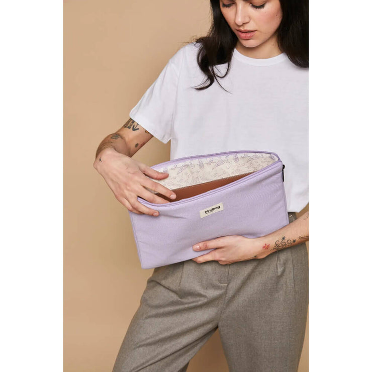 Housse d'ordinateur Ava Lilas M (38x27x2cm) - Hindbag