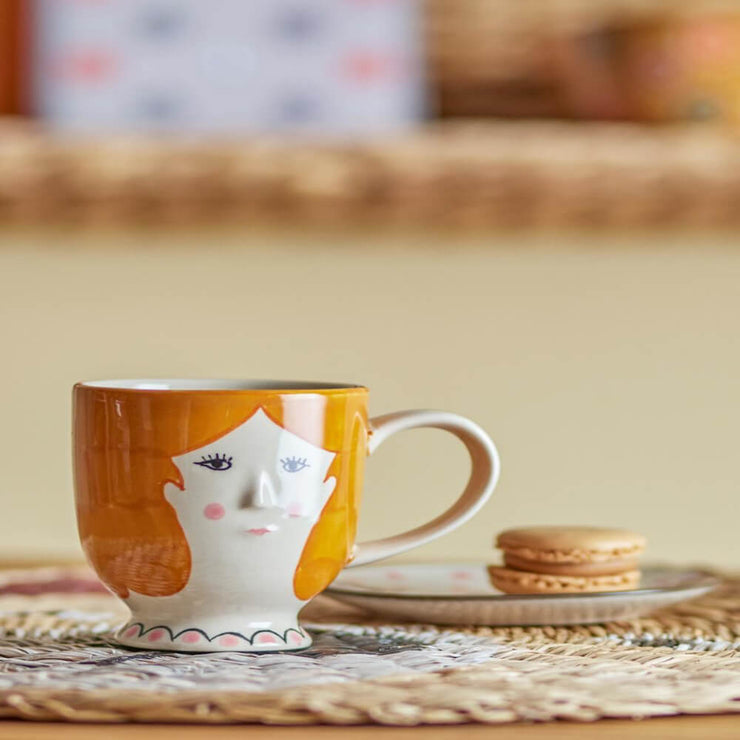 Jaya Tasse Orange Grès - Bloomingville