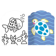 Cahier de coloriage sans dépasser animaux de la mer - Auzou