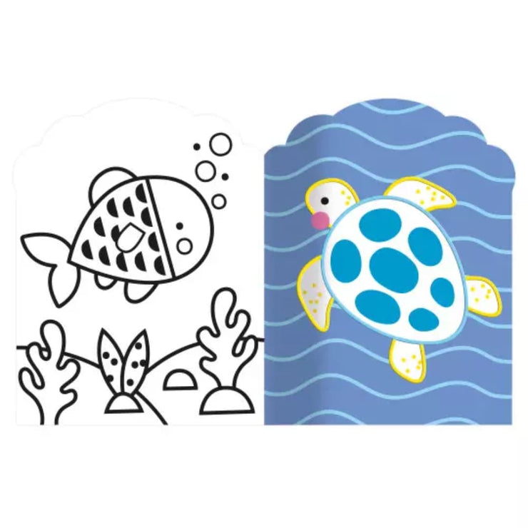 Cahier de coloriage sans dépasser animaux de la mer - Auzou