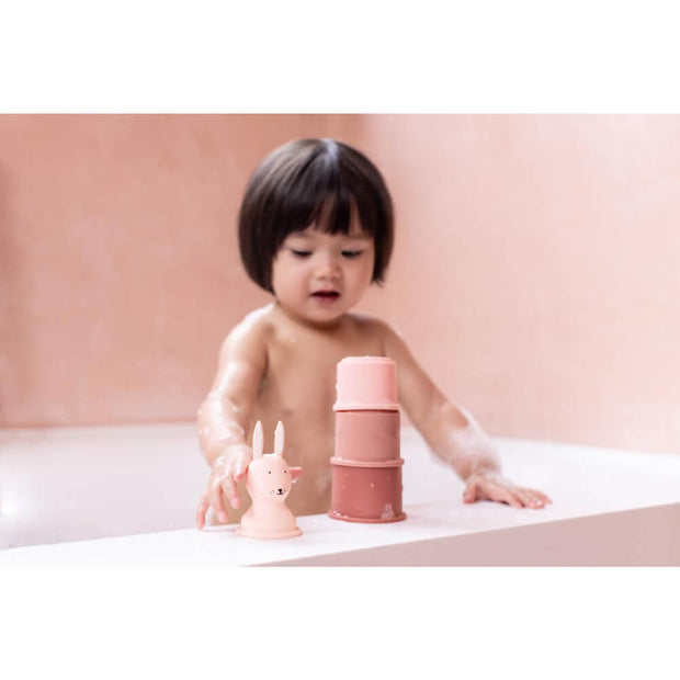 Jouet de bain gobelets empilables lapin - Trixie