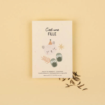 C'est une Fille - Sachet de Graines Gypsophile - La Fabrique à Sachets
