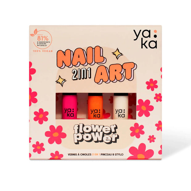Kit Ongles 2 in 1 art flower power - Yaka
