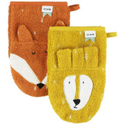 Gants de toilettes lion renard - Trixie baby