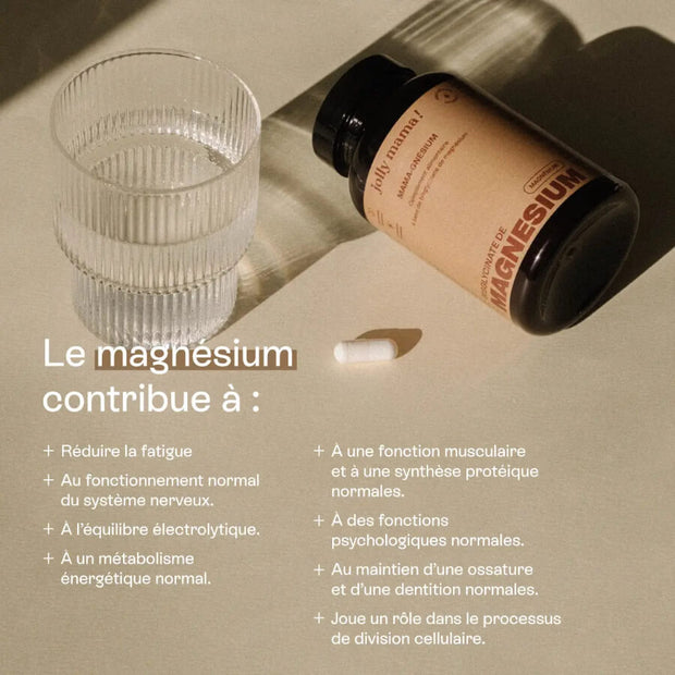 Mama-gnésium gélules bisglycinate de magnésium - Jolly mama