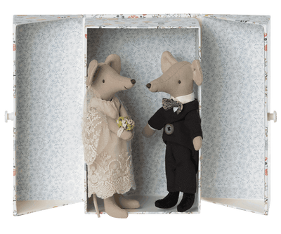 Mariage couple de souris avec boîte - Maileg
