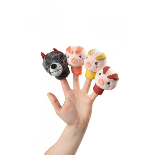 Marionnets à Doigts - Les Trois Petits Cochons et le Loup - Lilliputiens