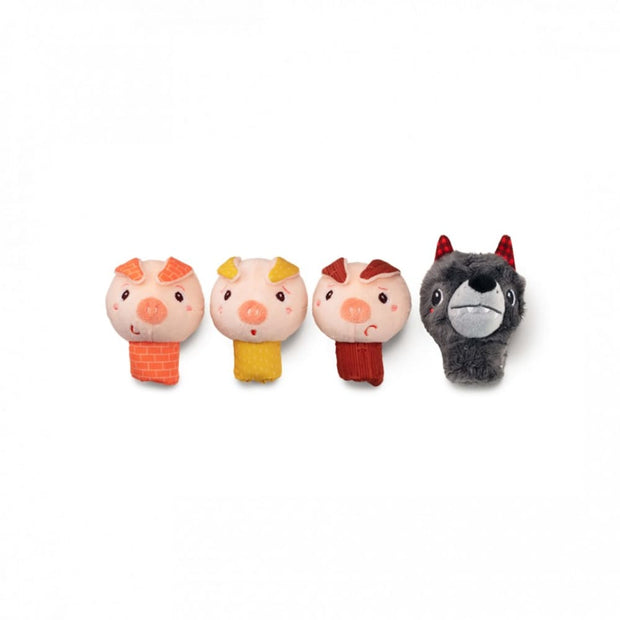 Marionnets à Doigts - Les Trois Petits Cochons et le Loup - Lilliputiens