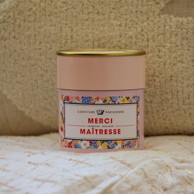Confiture de Framboise, Macaron - Merci Maîtresse - Confiture Parisienne
