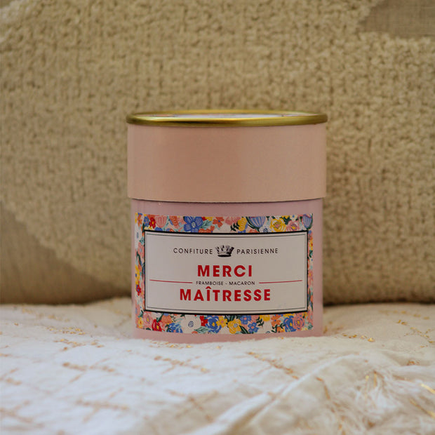 Confiture de Framboise, Macaron - Merci Maîtresse - Confiture Parisienne