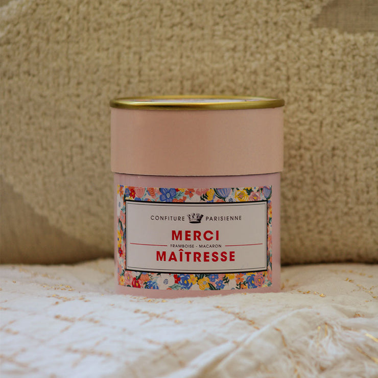 Confiture de Framboise, Macaron - Merci Maîtresse - Confiture Parisienne