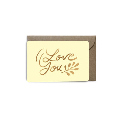 Mini Carte Love you Blanc - Les Éditions du Paon