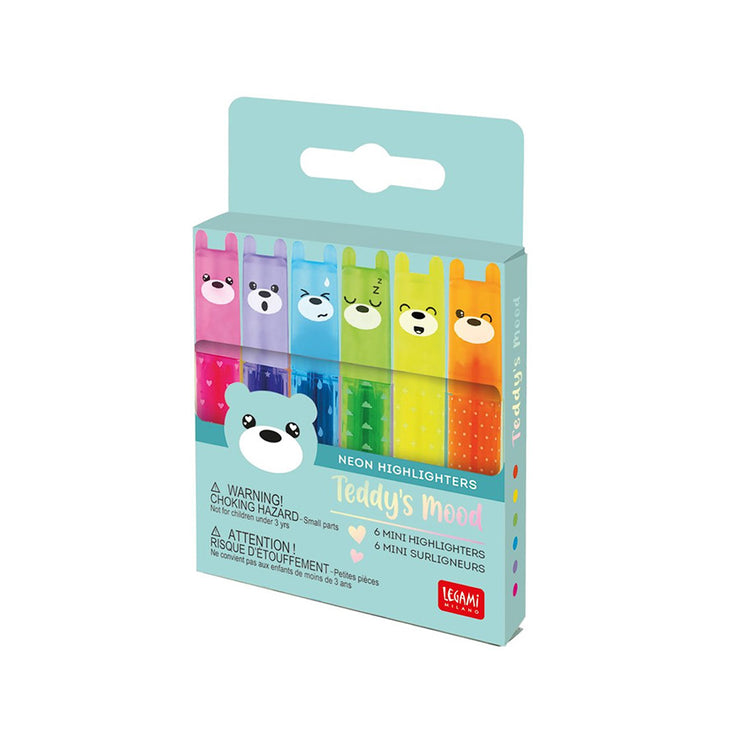 Set de 6 mini surligneurs neon - Legami