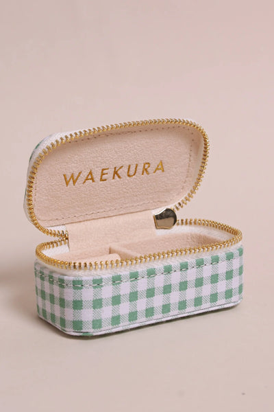 Mini boîte à bijoux - Vichy Vert - Waekura
