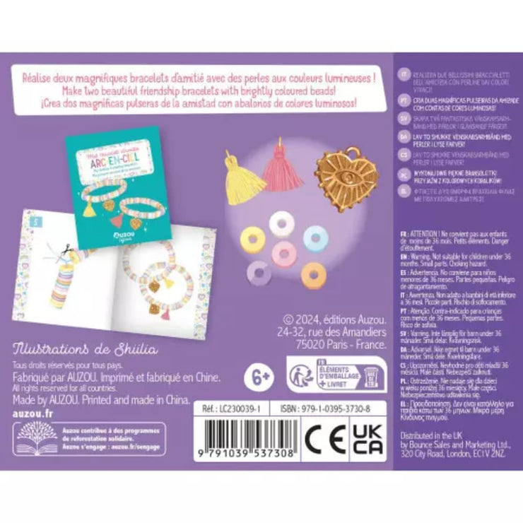 Kit bijoux bracelets d’amitié arc-en-ciel - Auzou