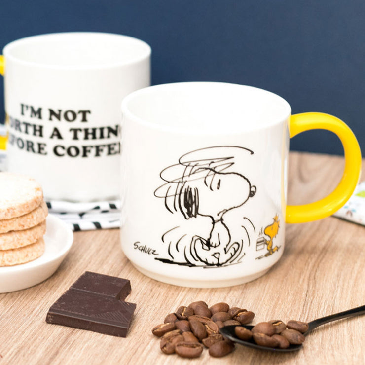 Mug snoopy - I’m not worth a thing before coffee