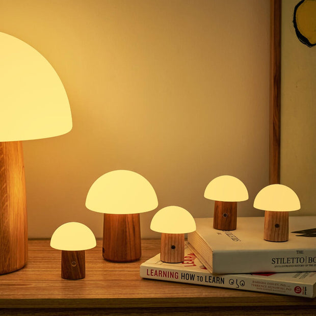 Mini Lampe Alice Champignon Noyer -  Gingko